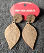 Custom Wood Engraved Earrings