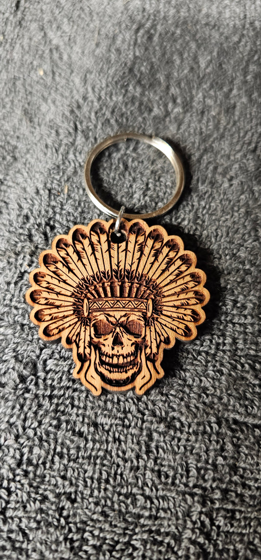 Custom Wood Engraved Keychains